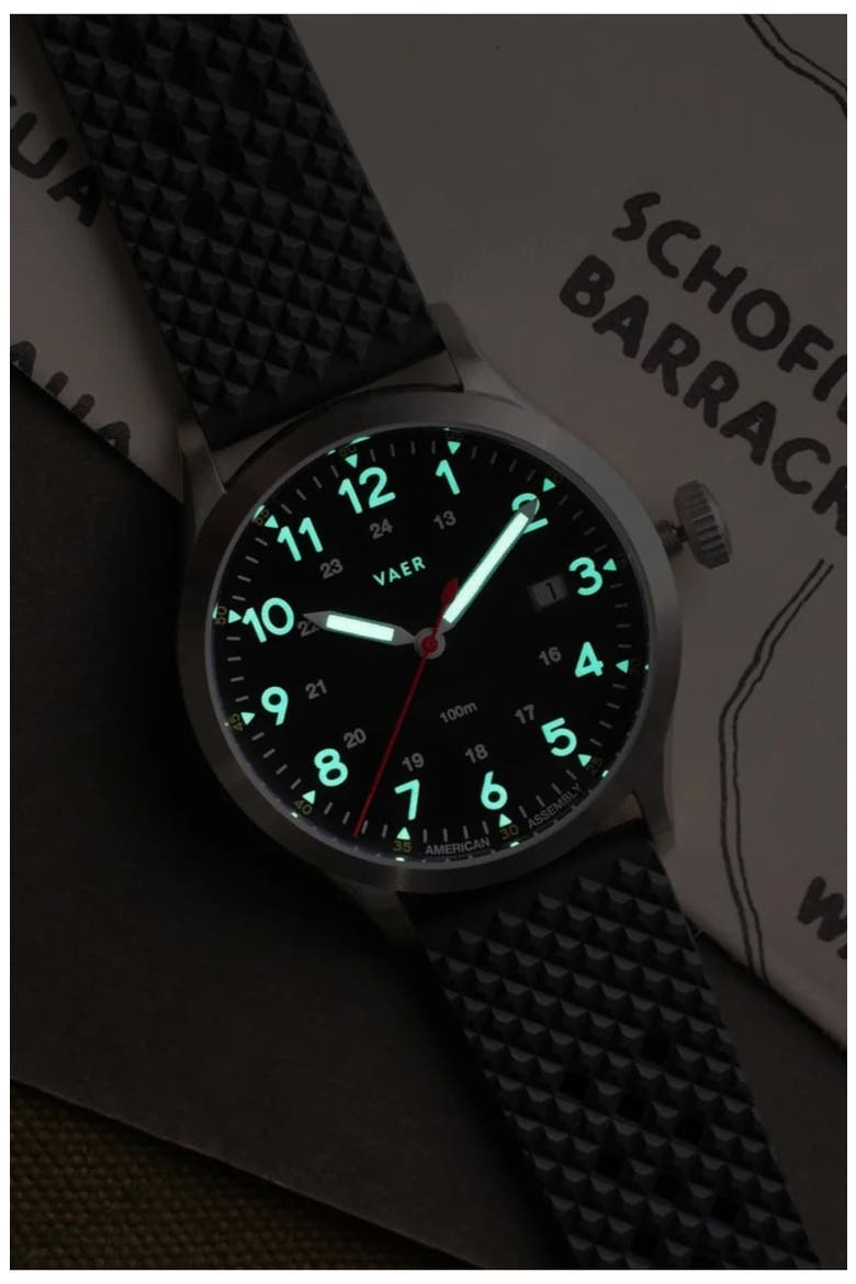C5 Field Black Solar Watch, 40mm, Alternate, color, BLACK