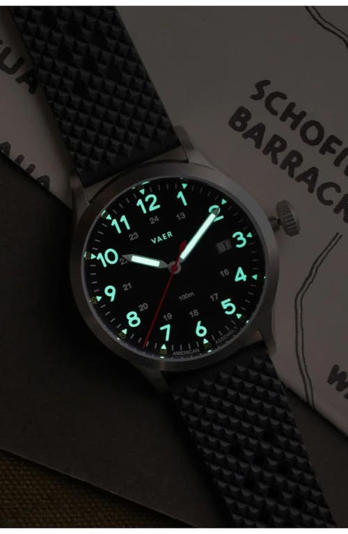 VAER VAER C5 FIELD BLACK SOLAR WATCH, 40MM