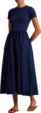 Polo Ralph Lauren Short Sleeve Cotton Midi Dress