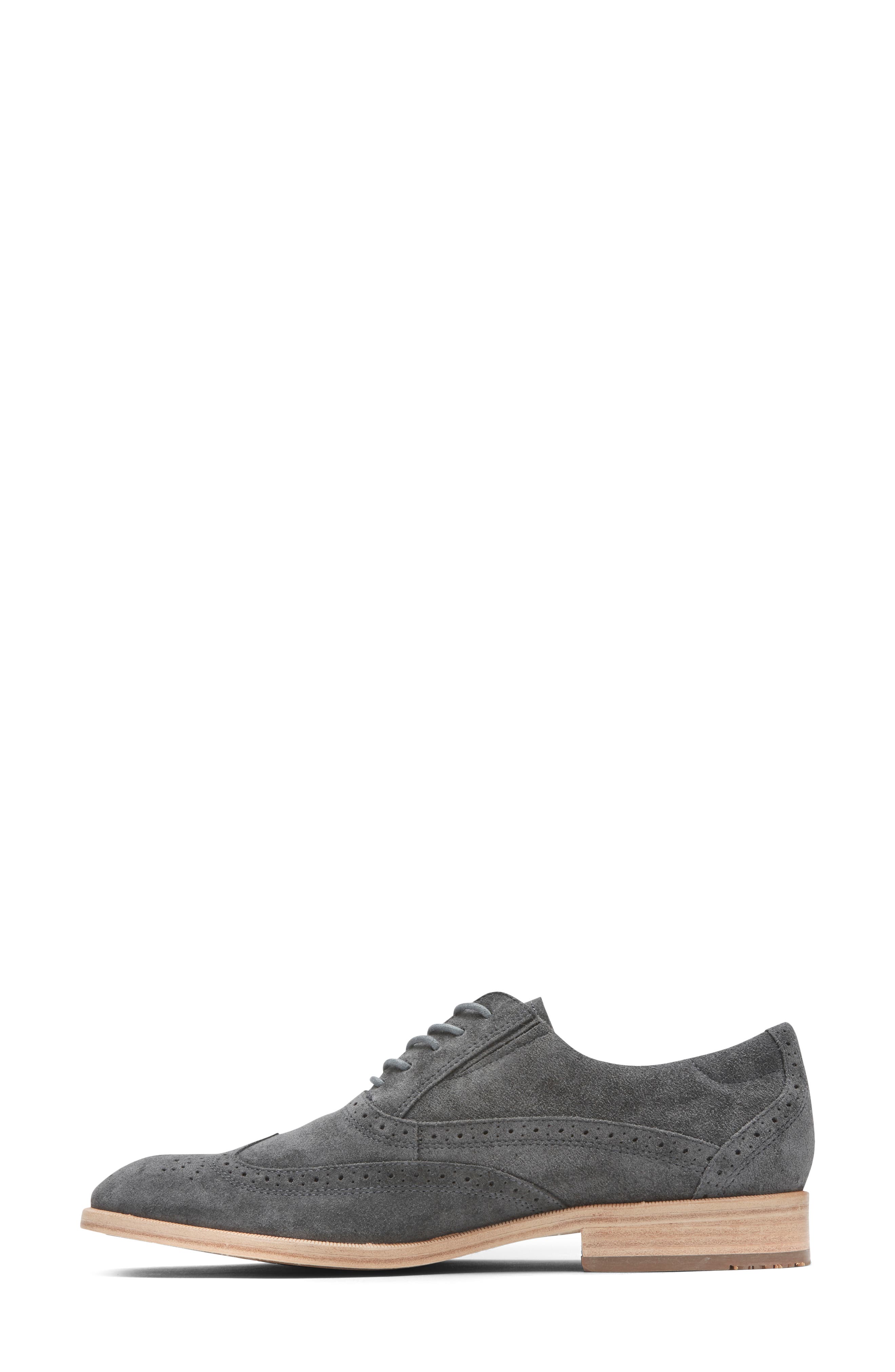 Total Motion Office Wingtip, Alternate, color, GREY SUEDE