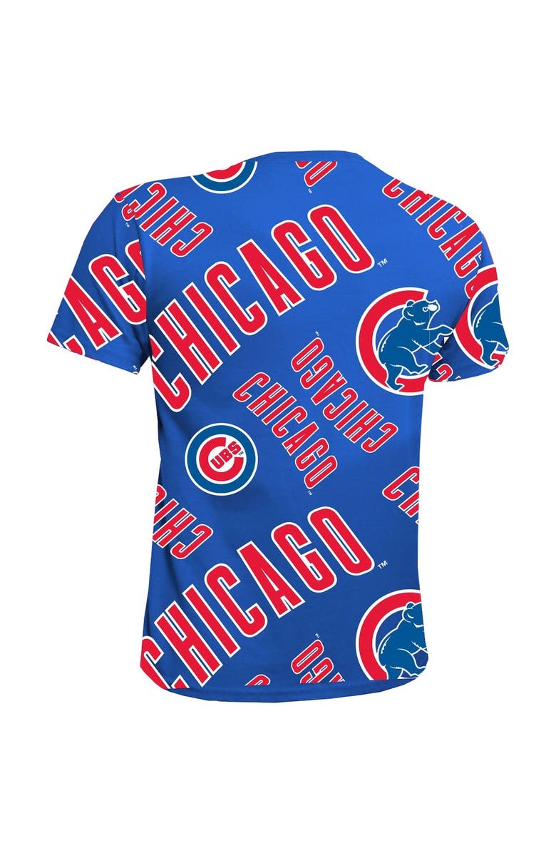 STITCHES Youth Stitches Royal Chicago Cubs Allover Team T-Shirt, Alternate, color, Royal