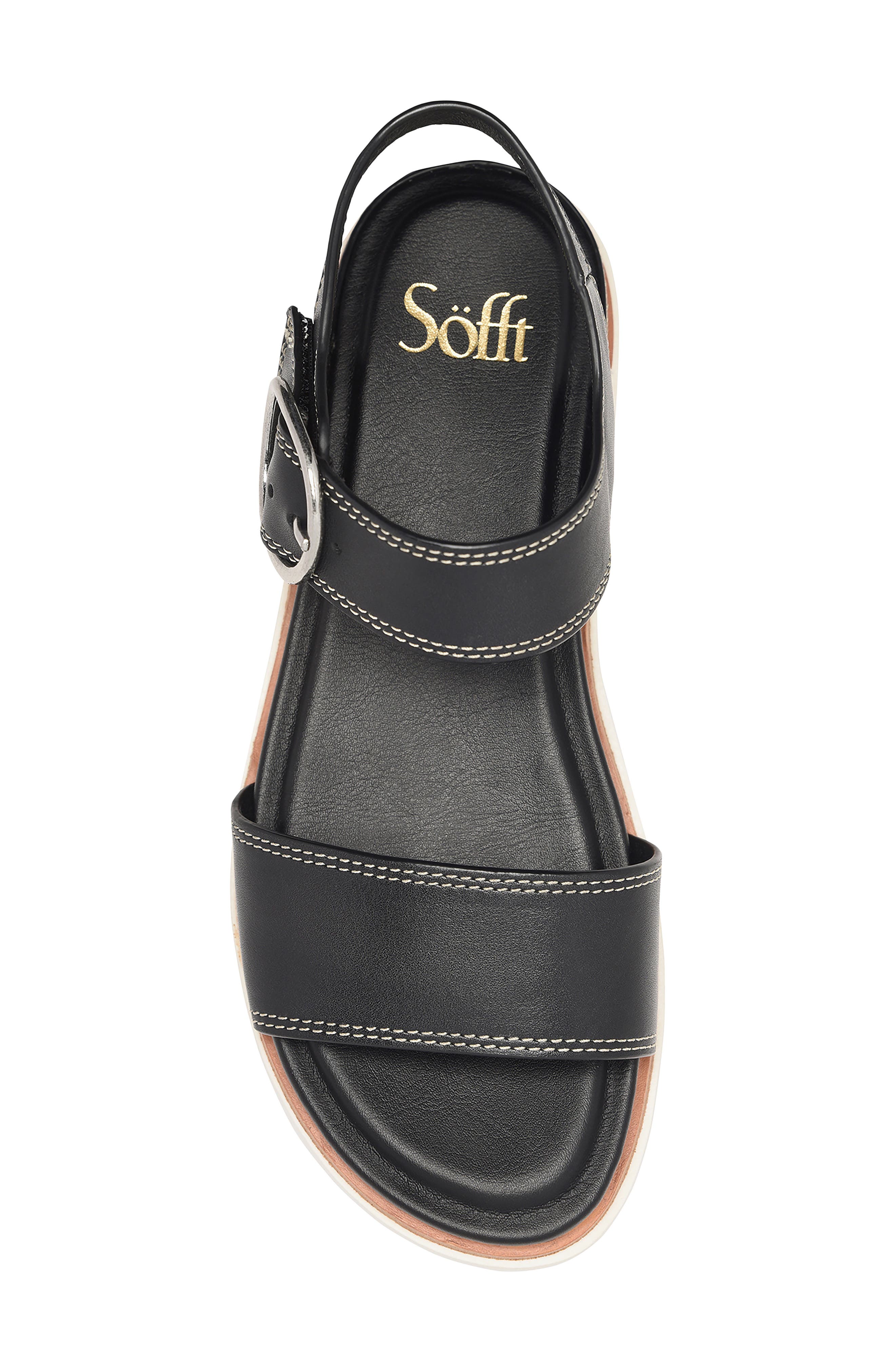 Söfft Gweneth Ankle Strap Platform Sandal, Alternate, color, Black