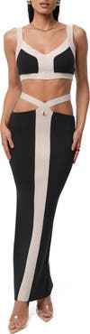 JLUXLABEL Coastal Drift Crop Top & Skirt Set