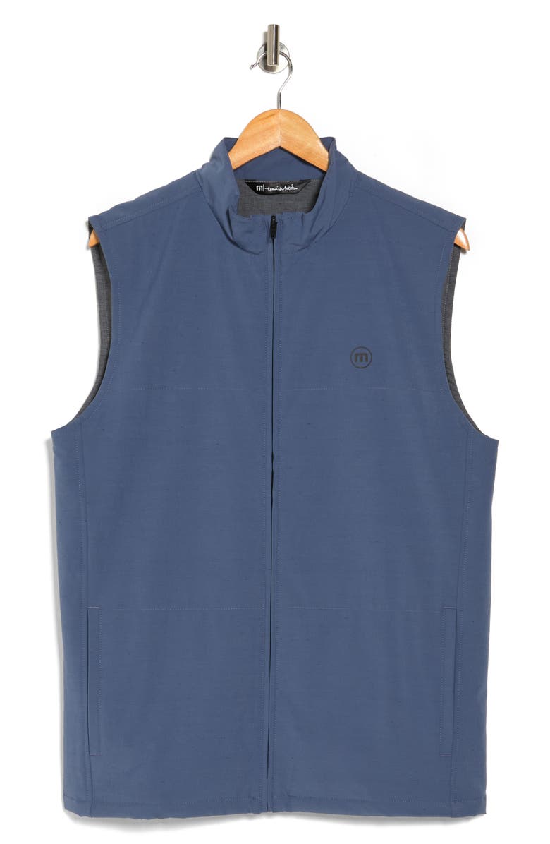 TravisMathew Heater Stretch Vest, Alternate, color, Vintage Indigo