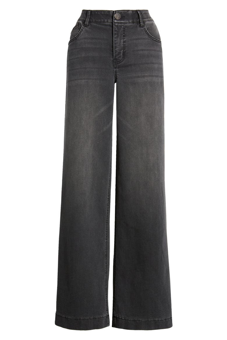 Sam High Waist Wide Leg Jeans, Alternate, color, WASHED BLACK