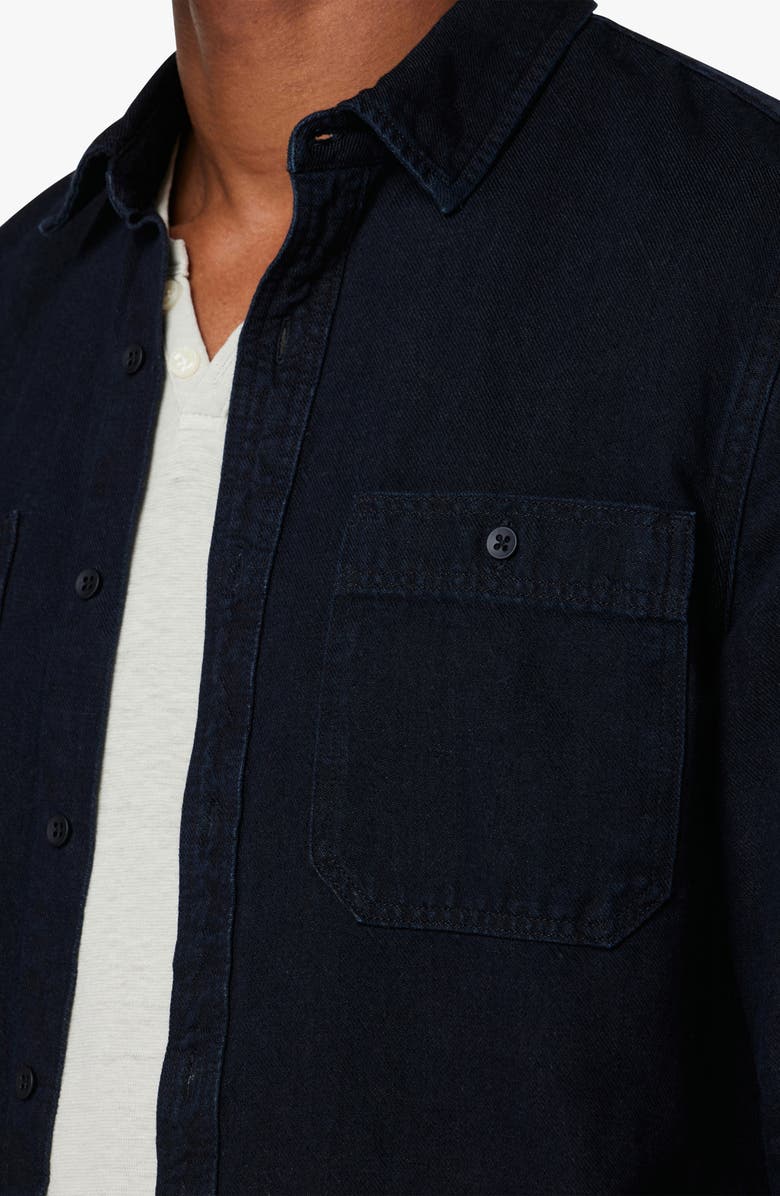 Joe's Lou Indigo Cotton & Linen Button-Up Shirt, Alternate, color, 