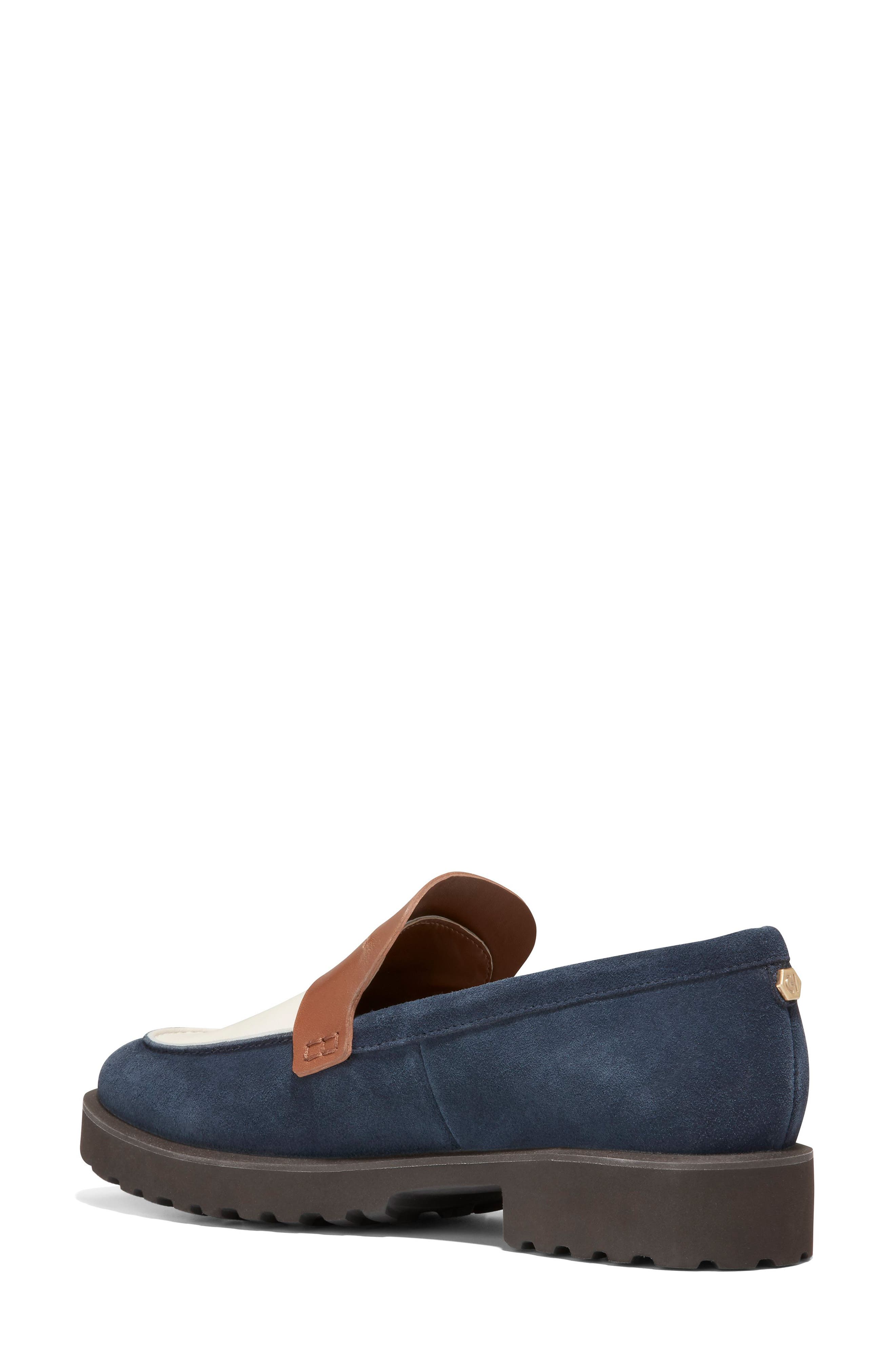 Newburg Platform Penny Loafer, Alternate, color, NAVY BLAZE