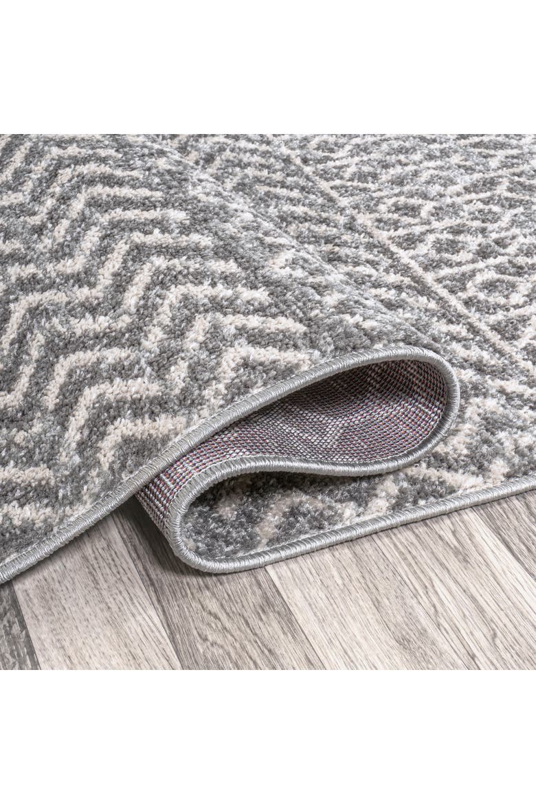 Arta Moroccan Vintage Geometric Area Rug, Alternate, color, Gray/Cream