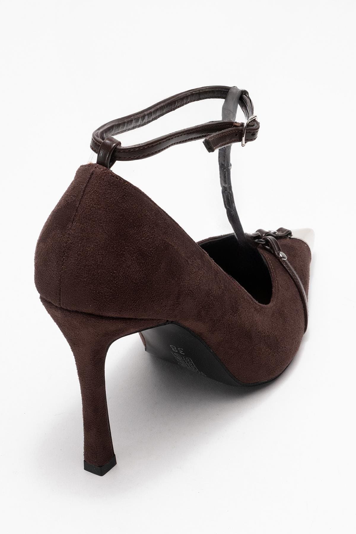 Prologue Shoes Juliana Pointed Toe Pump, Alternate, color, Brown Suede