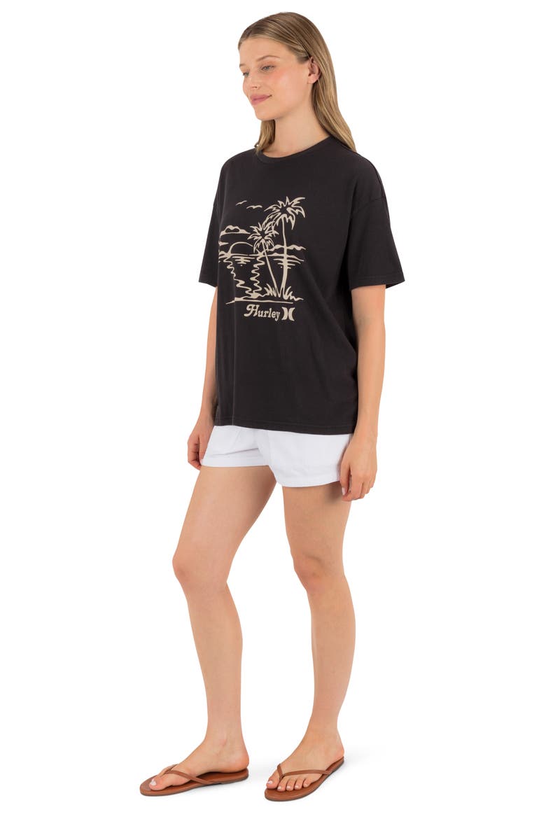 Fun in the Sun Graphic Boyfriend T-Shirt, Alternate, color, OFF BLACK