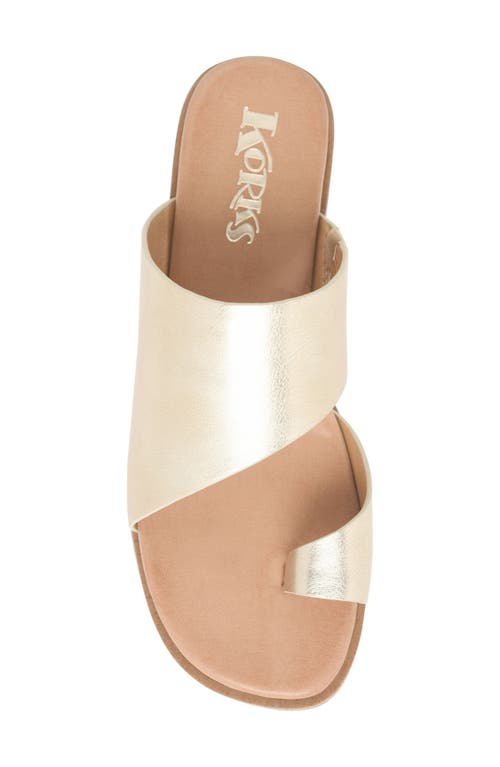 Korks Sareen Toe Loop Sandal In Champagne
