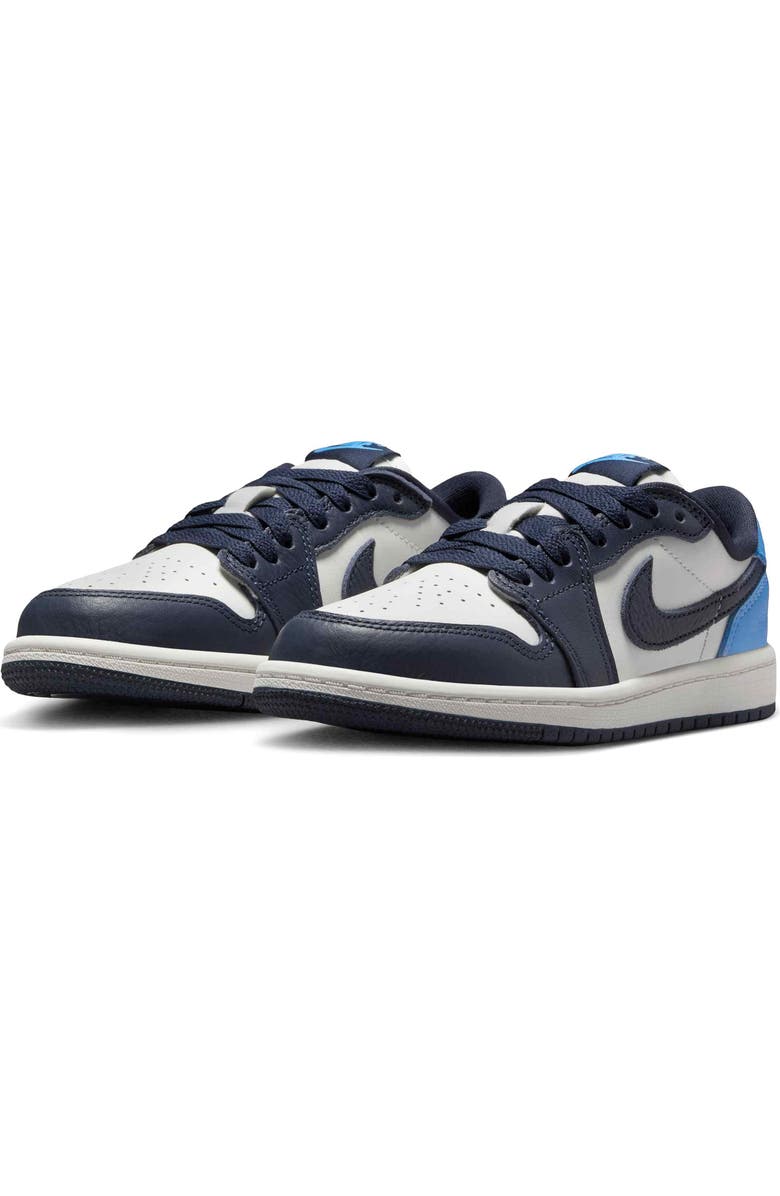 Nike Kids
Air Jordan 1 Low Sneaker, Main, color, Obsidian/ Sail/ Blue