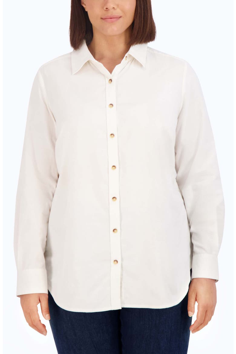 Haven Cotton Corduroy Button-Up Shirt, Main, color, IVORY