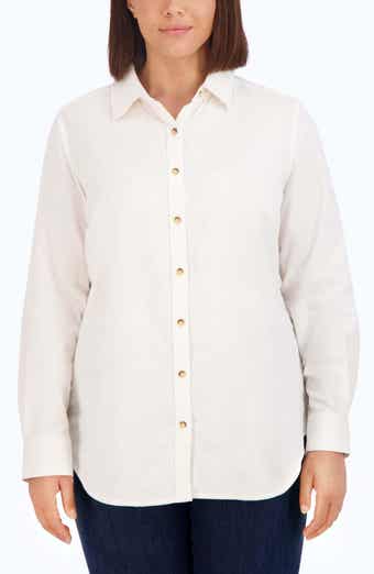 Foxcroft Haven Cotton Corduroy Button-Up Shirt