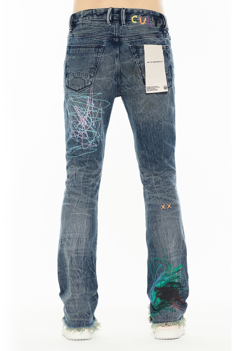 Lenny 603 Bootcut Jeans, Alternate, color, SCRIBBLE
