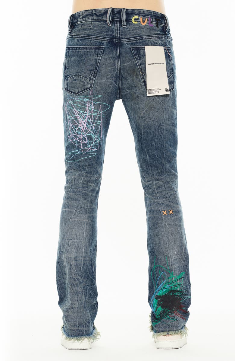 Cult of Individuality Lenny 603 Bootcut Jeans, Alternate, color, Scribble