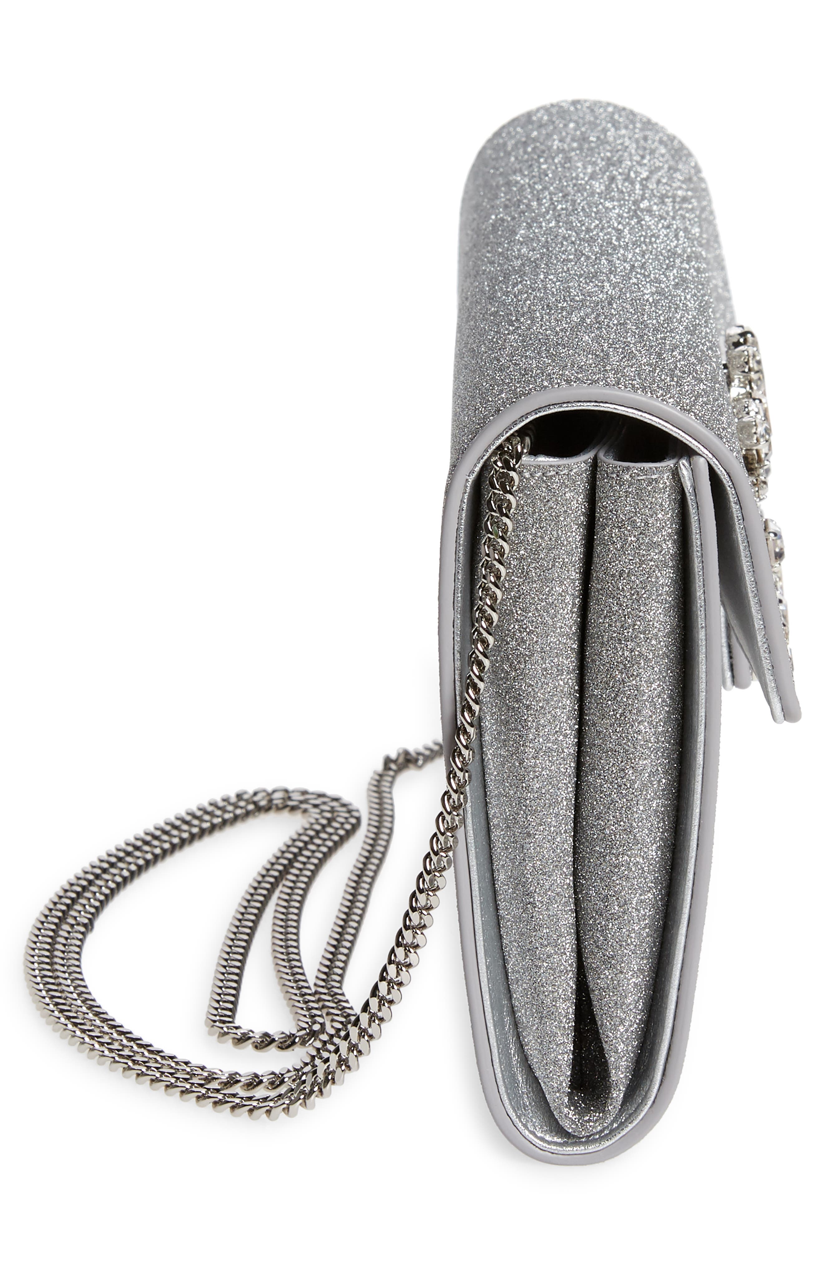 Roger Vivier Brioche Crystal Buckle Envelope Clutch, Alternate, color, 