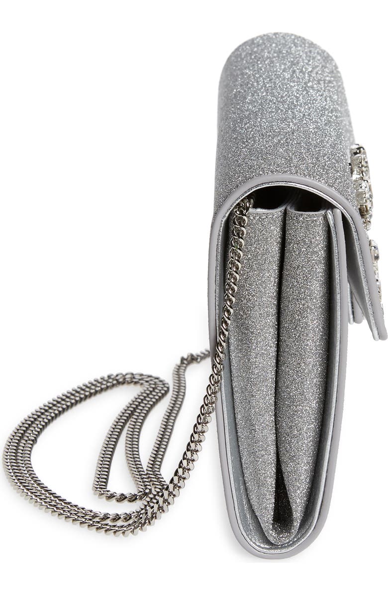 Roger Vivier Brioche Crystal Buckle Envelope Clutch, Alternate, color,