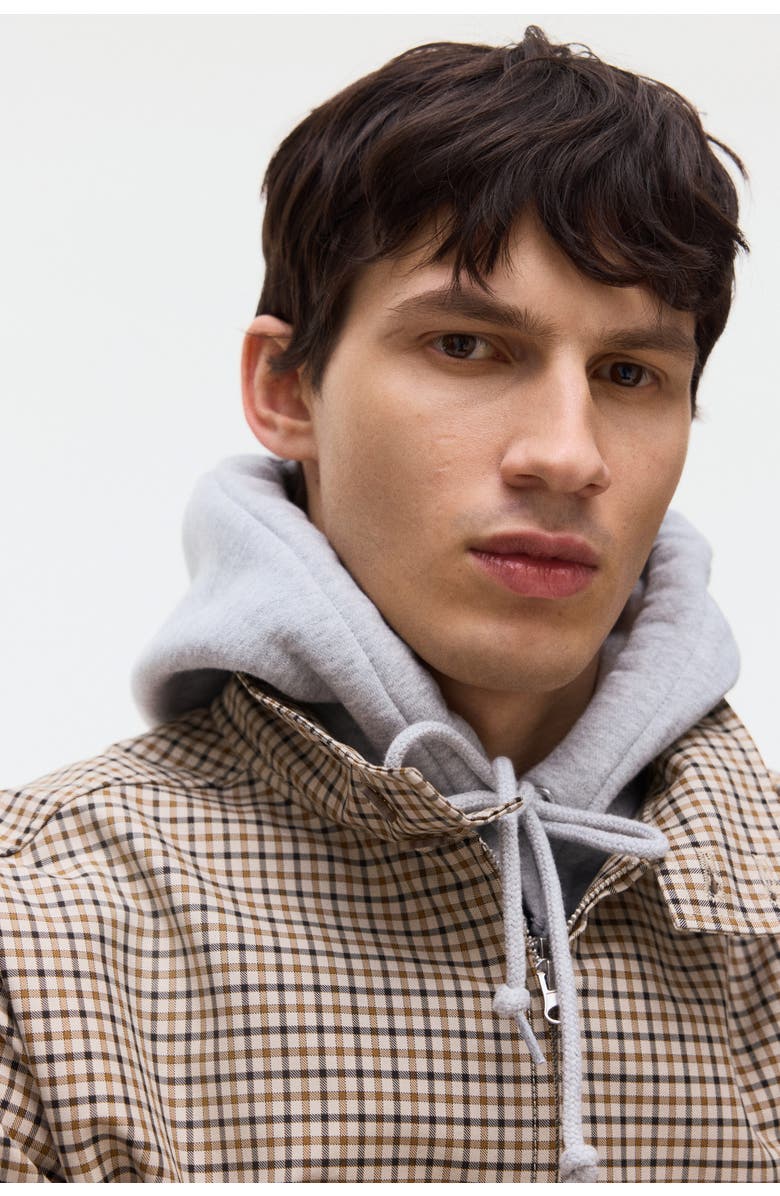 H&M Twill Jacket, Alternate, color, Beige/Checked