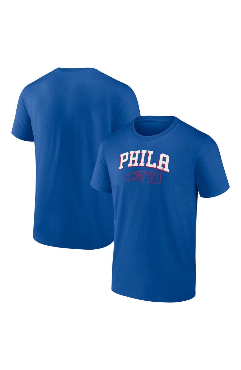 FANATICS Men's Fanatics Branded Joel Embiid Royal Philadelphia 76ers Name & Number T-Shirt, Main, color, Royal