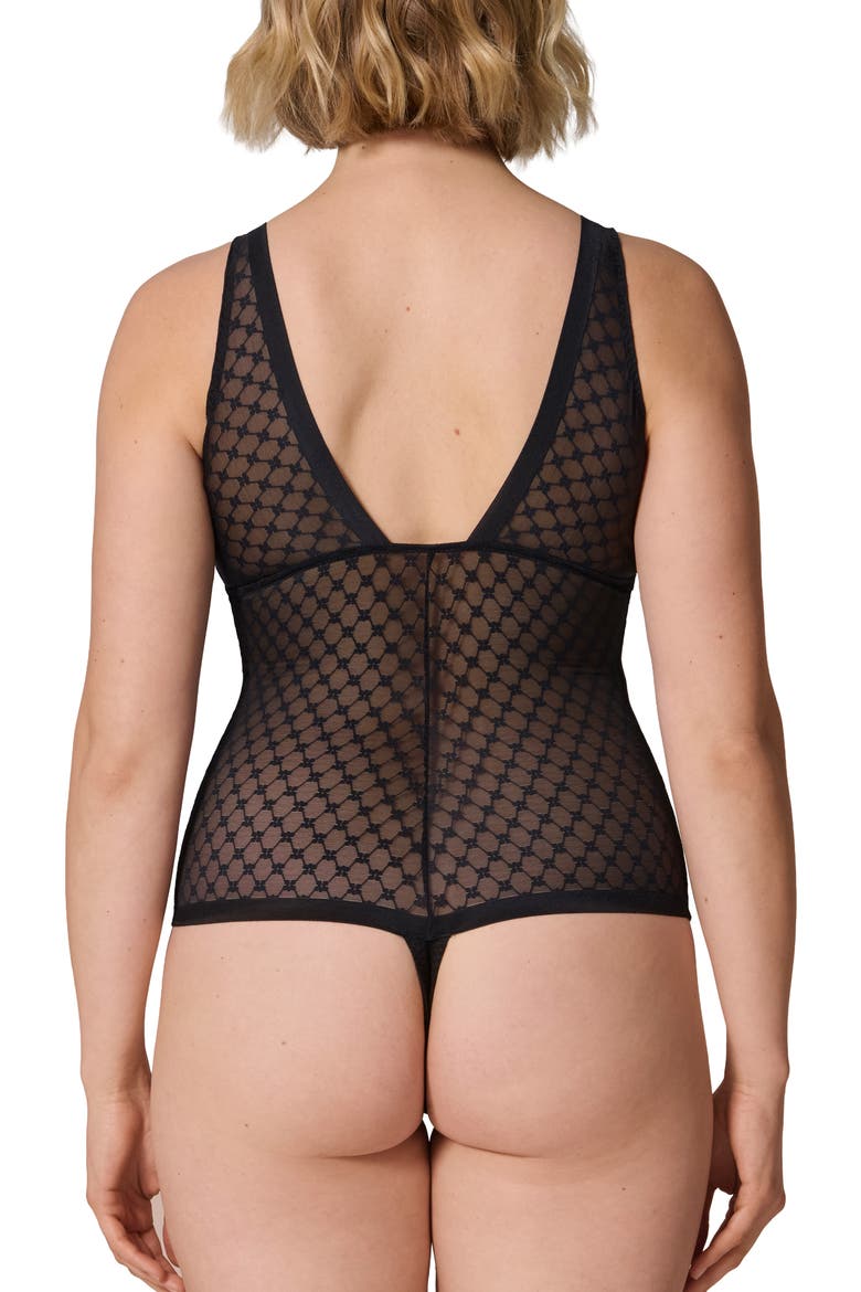 Plume Embroidered Bodysuit, Alternate, color, BLACK