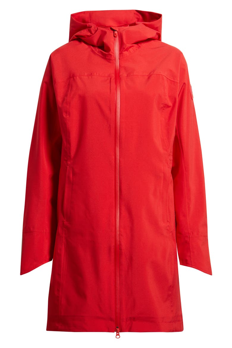 Element Long Windproof Rain Jacket, Alternate, color, POPPY