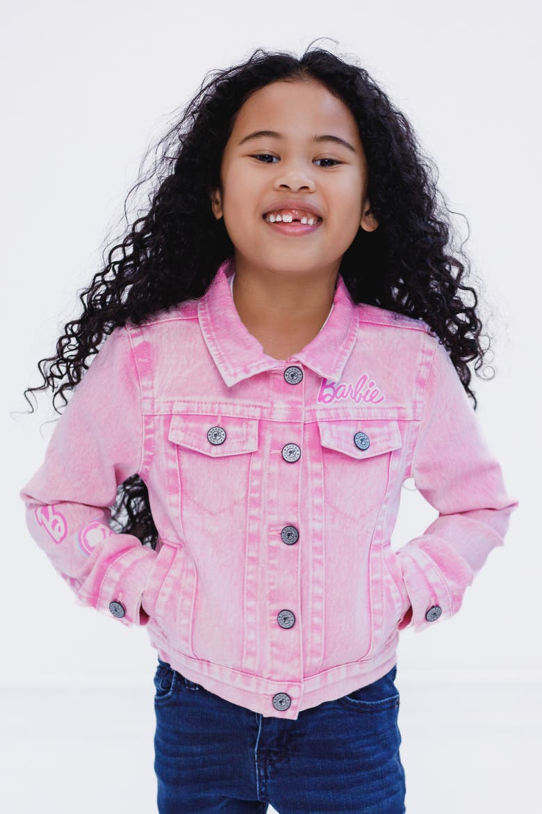 Glitter Denim Jacket, Alternate, color, Acid Wash Pink