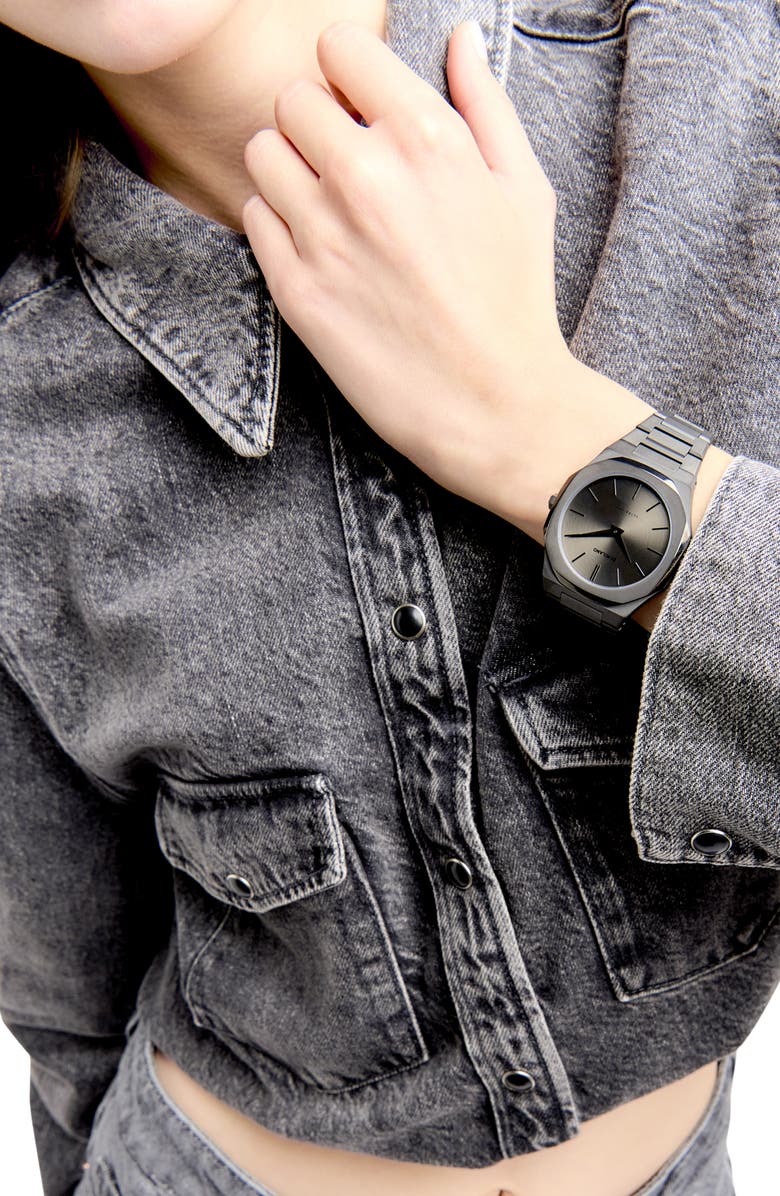 D1 Milano Ultrathin Bracelet Watch, 40mm, Alternate, color, Grey