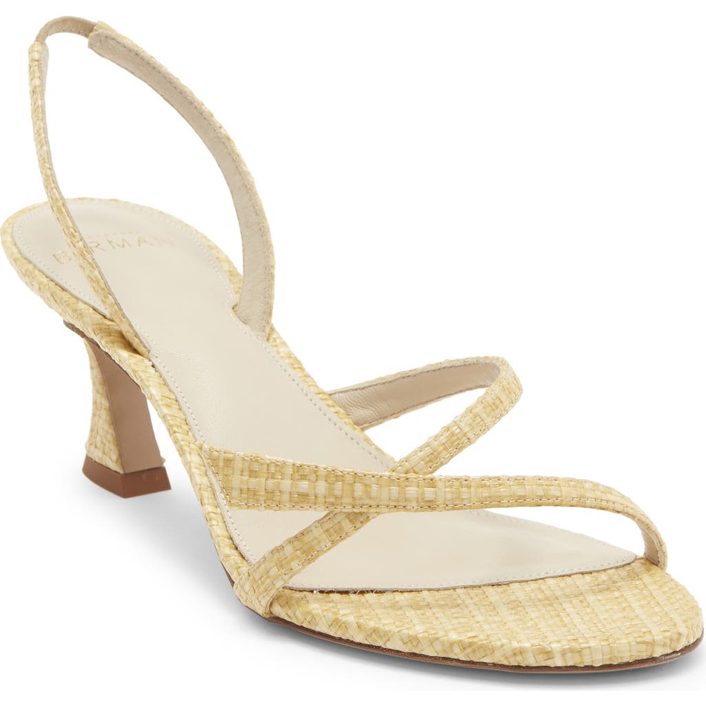 Alexandre Birman Tita Bell 85 Raffia Slingback Sandal In Gold