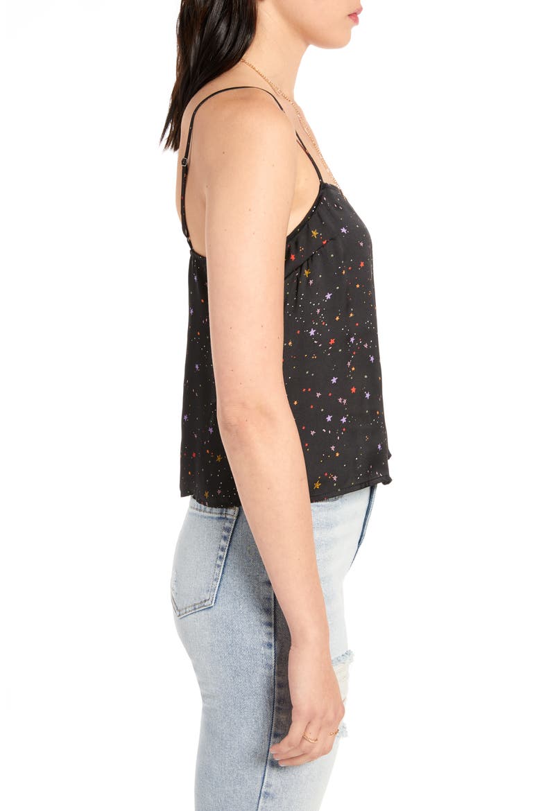 x Claudia Sulewski Straight Neck Camisole Top, Alternate, color, BLACK STARS