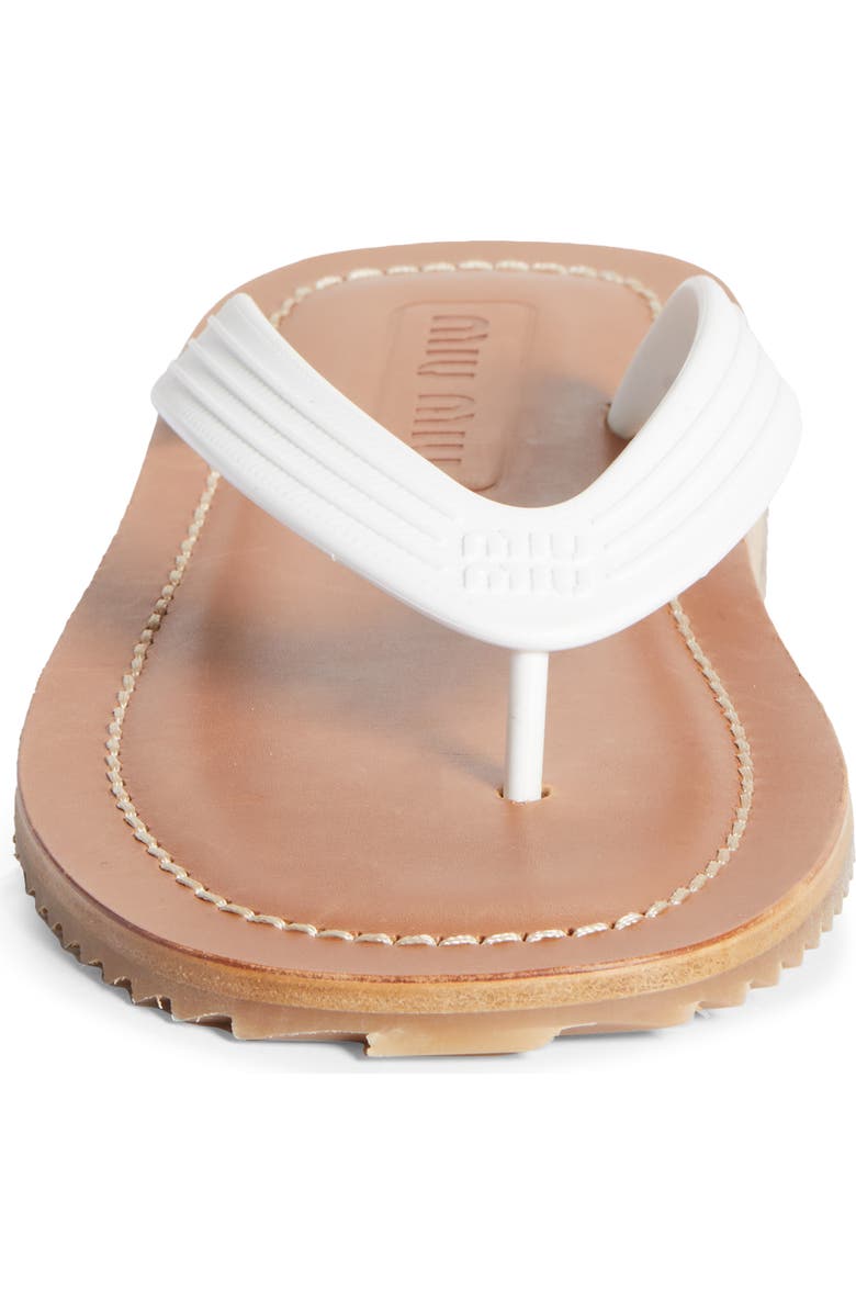 Miu Miu Flip Flop, Alternate, color, White