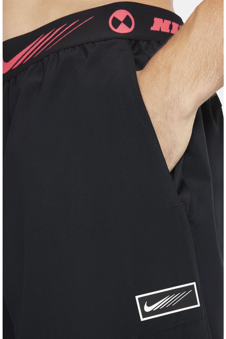 Men's Sport Clash Pocket 7/8 Training Pants, Alternate, color, BLACK/ WHITE