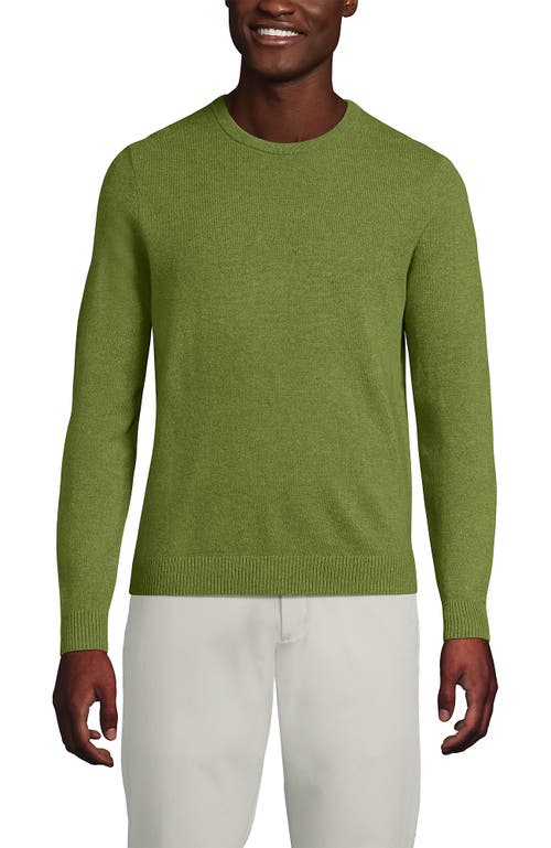 Lands' End Fine Gauge Cashmere Sweater In Green