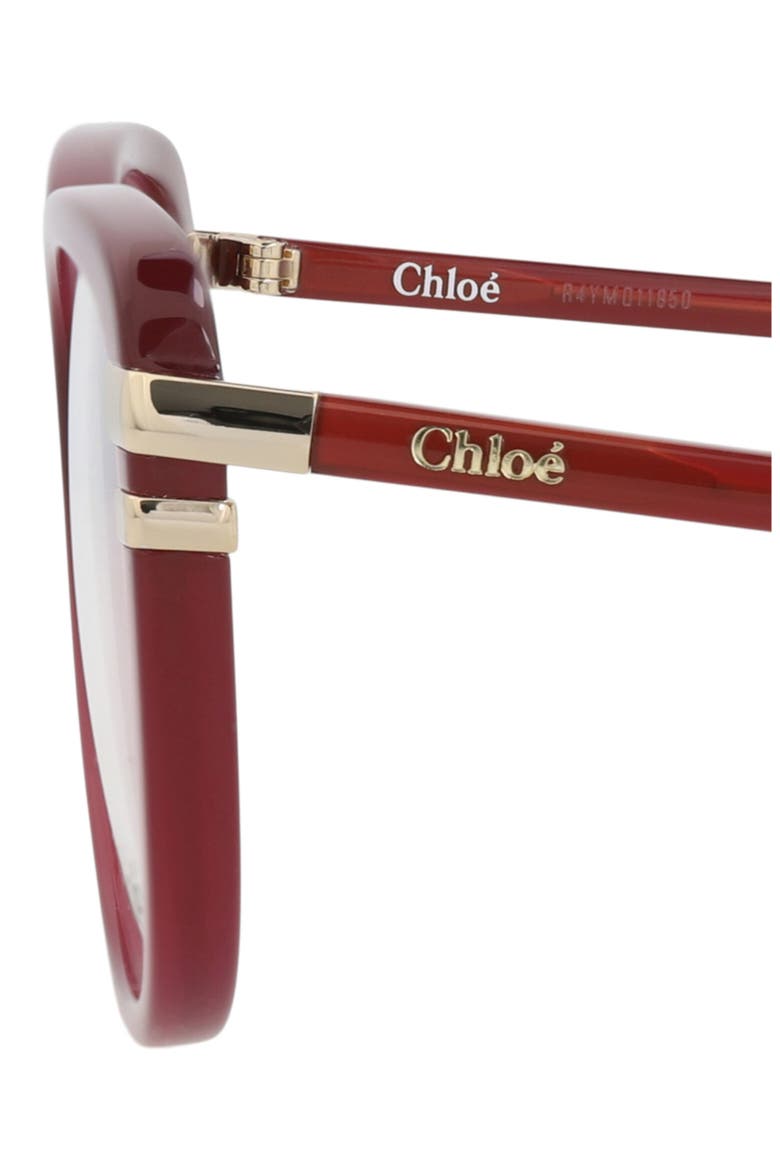 54mm Rectangular Optical Glasses, Alternate, color, BURGUNDY BURGUNDY TRANSPARENT