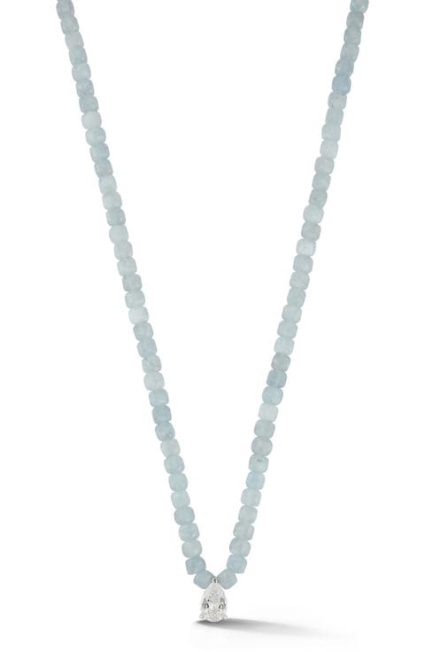 Beaded Pear Pendant Necklace