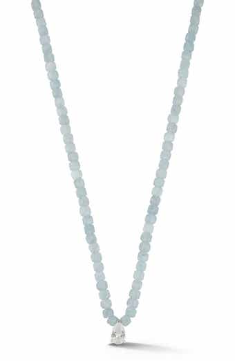 Beaded Pear Pendant Necklace