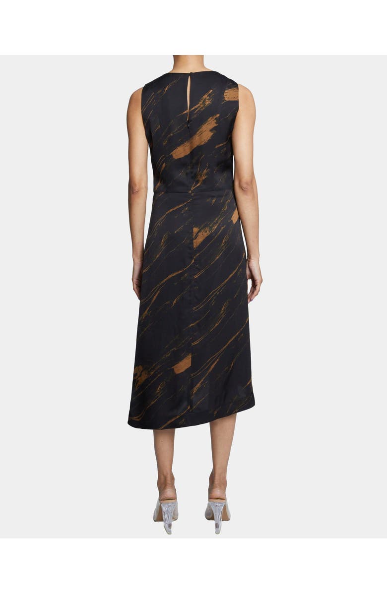 Santorelli MADDY Sleeveless Multipanel Asymmetric Dress in Abstract Printed Viscose, Alternate, color, 