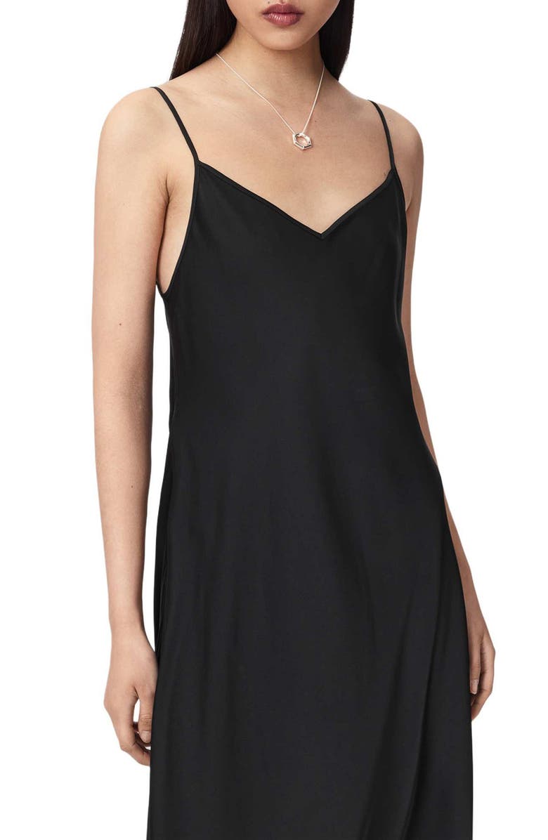 AllSaints Leona Handkerchief Hem Maxi Slipdress, Alternate, color, 