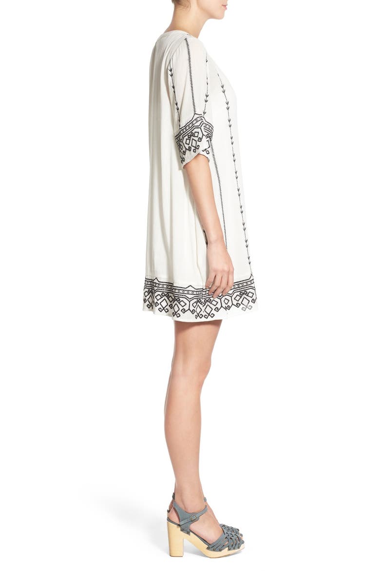 Embroidered Caftan, Alternate, color, IVORY BLACK EMBROIDERY