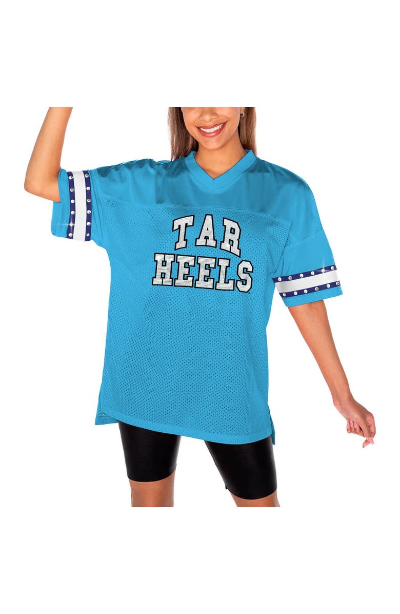GAMEDAY COUTURE Women's Gameday Couture Light Blue North Carolina Tar Heels Until Kickoff Rhinestone Fashion T-Shirt, Main, color, Light Blue