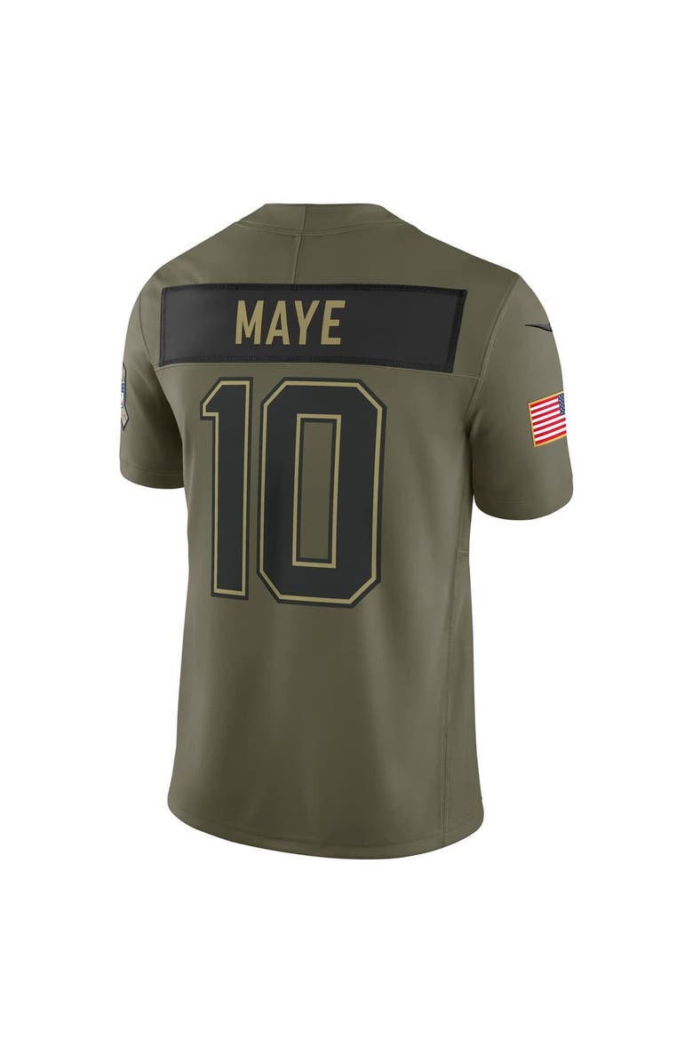 Nike Men's Nike Drake Maye Olive New England Patriots 2025 Salute to Service Limited Jersey, Alternate, color, 