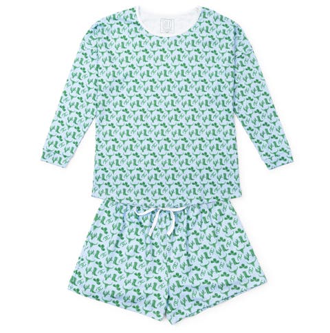 Anna Women's Pajama Longsleeve Top Short Set