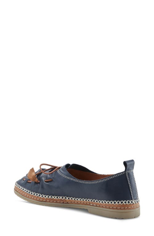 Spring Step Berna Flat In Navy