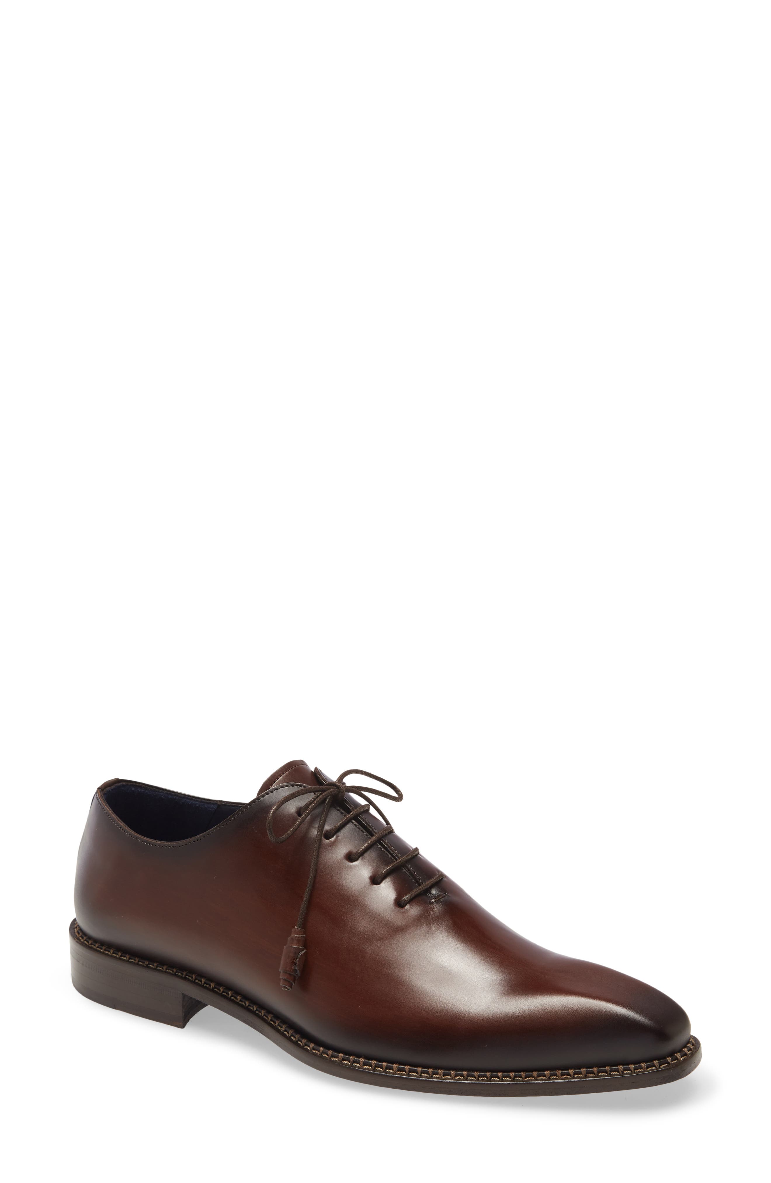 Enterprise Wholecut Oxford, Main, color, BROWN LEATHER
