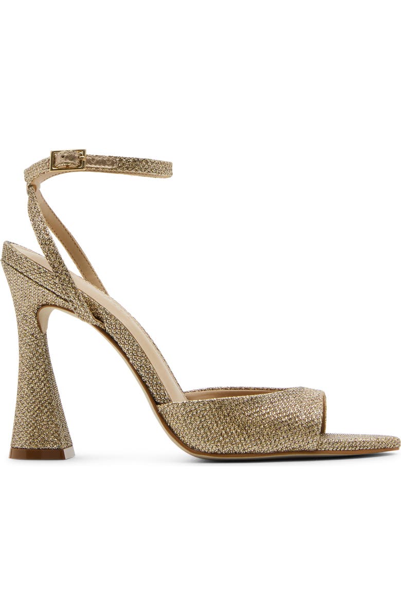 Steve Madden Beki Ankle Strap Pointed Toe Sandal, Alternate, color, Gold Fab