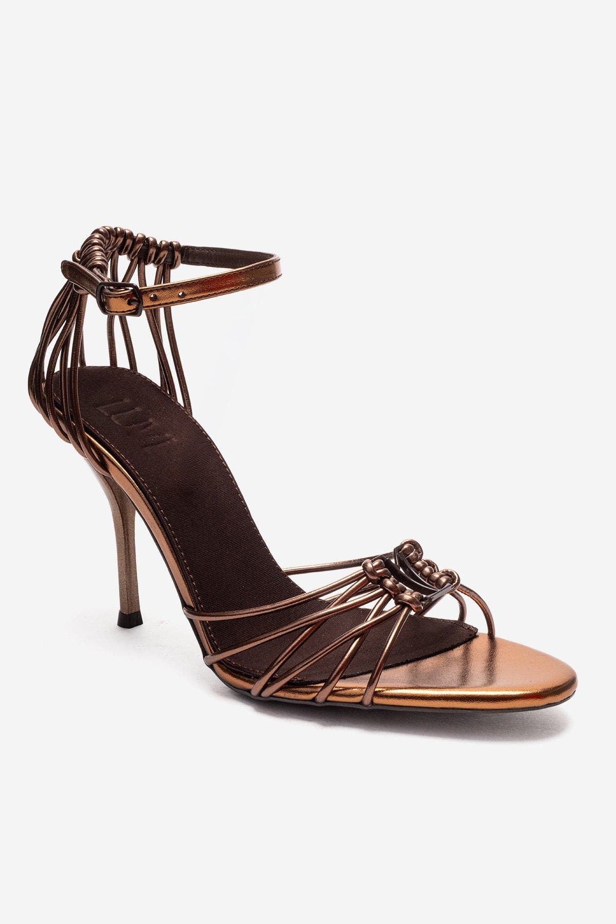 Arona Ankle Strap Stiletto Sandal, Alternate, color, Brown