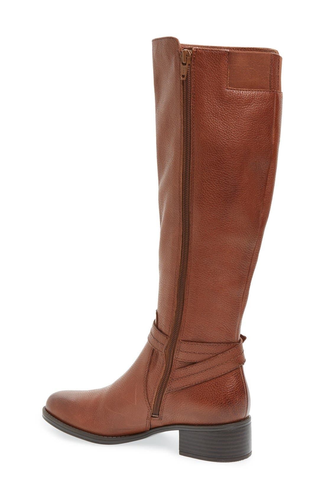 'Jelina' Riding Boot, Alternate, color, BROWN LEATHER