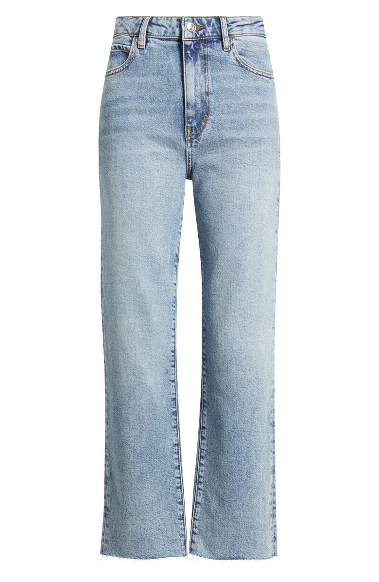 FRAME The Ruler Raw Hem High Waist Ankle Straight Leg Jeans, Alternate, color,