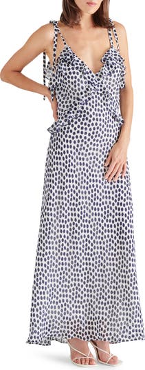Steve Madden Adalina Polka Dot Ruffle Maxi Dress | Nordstromrack
