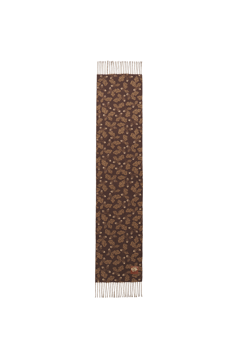 Chocolate Acorn Jacquard Scarf, Alternate, color, Caramel & Chocolate